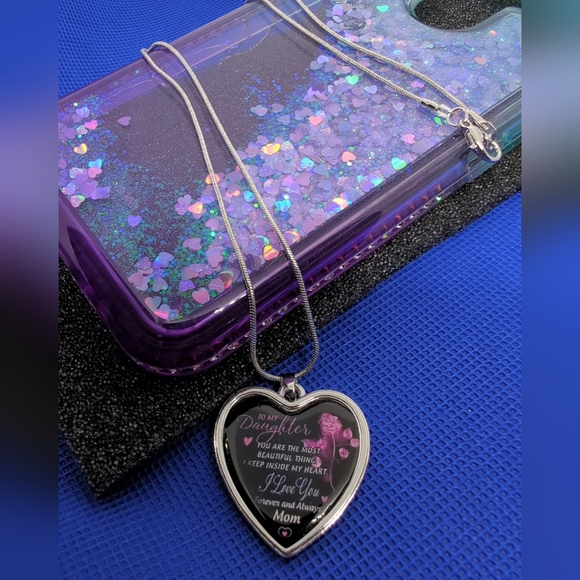SOLD!!!!🙋My Daughter🧑🦰Necklace Heart Pendant Love You Always Mom - Picture 4 of 8